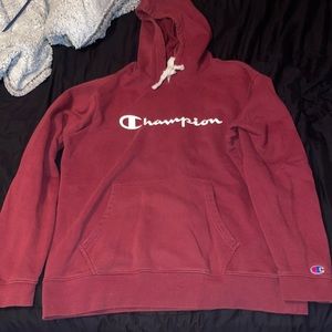 Maroon champion hoodie. Large but fits like a medium